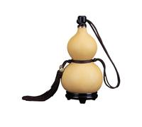 Feng Shui Gourd Water Bottle, Natural Gourd Water Bottle, Traditional Chinese Gourd Flask, Gourd Ornament Outdoor Portable Water Bottle with Stopper Natural Medieval Style Flagons Pendant for Hip
