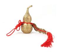 Feng Shui Gourd WU Lou en Laiton, 10 cm, Décoration Maison Traditionnelle Chinoise, Symbole de Chance et Prospérité
