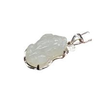 Feng Shui Jade Richesse Pendentif Collier Chakra Cristal Authentique Guérison Reiki Vert Clair Amulette Pouvoir de Guérison Chakra Bonne Fortune Hommes Femmes