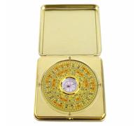 Feng Shui Luo Pan Iron précis avec couvercle rabattable Boussole Feng Shui pour l'apprentissage du Feng Shui résidentiel (S)
