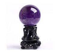 Feng Shui Ornaments Crystal Ball/Photography Ball Amethyst Crystal Sphere, Rare Purple Power Stone Ball for Crystal, Scrying, Hand-Made for Photography Decoration (7cm)