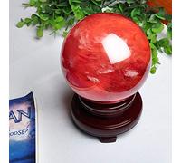 Feng Shui Ornaments Crystal Ball/Photography Ball Red Decoration Town House Lucky Transfer Living Room Office Desk for Photography (12cm)