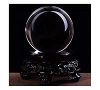 Feng Shui Ornaments Pure Crystal Ball White Glass Office Transfer Lucky Opening Gift Decoration Witchcraft (3.7CM) Gemstone Stone