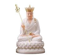 Feng Shui Ornements Feng Shui Statue de Bouddha TangSeng en Jade Artificiel Décoration de Maison Exquise Meilleurs Cadeaux de Style Chinois Grand Trésor d'art Convient pour l'hôtel de Bureau à