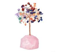 Feng Shui pour morceaux de cristal pour décoration de bureau, pierres précieuses naturelles polies avec des designs de base uniques pour encourager l'énergie positive et l'équilibre (A)