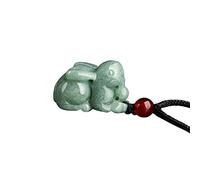 Feng Shui Rabbit Collier Collier de Pendentif Jade sculpté Naturel pour Femmes Hommes, Mode personnalisée Bonne Chance Friendship Colliers Choker Colliers Bijoux pour Amis