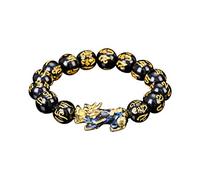 Feng Shui sculpté à la Main Bracelet en Perles Couleur changée avec plaqué Or Bijoux en Perles Chanceux Riche amulette Brecelet