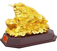 Feng Shui Symbole de Richesse Chinois Argent Crapaud/Grenouille/Chan Chu Statue Fortune Piè Charme de prospérité Décoration Décoration de Table Ornements Bons Cadeaux Porte-Bonheur Figurine