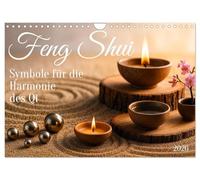 Feng Shui - Symbole für die Harmonie des Qi (Wandkalender 2026 DIN A4 quer), CALVENDO Monatskalender: Zwölf starke Symbole des Feng Shui - als ... als Inspiration für ein harmonisches Zuhause