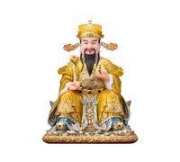 Feng Shui Table marbre Blanc Dieu Richesse Sacrifice la Maison de Fortune Statue Office Opened Bouddha Decoration (Medium)