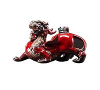 Feng Shui Table Statue Chinois Fortune Ornements à la Maison céramique Salon entrée décoration de Bureau Cadeau de Bouddha décoration (Couleur: Droite, Taille: sans Base)