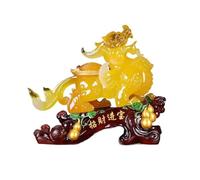 Feng Shui Table Statue Creative Resin Crafts Wealth Ornements décoratif Opening Housemanding Gift pour améliorer la décoration Feng Shui Bouddha (Couleur: Gauche, Taille: L)