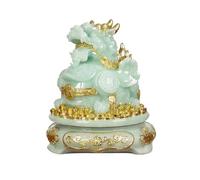 Feng Shui Table Statue Office TV Cabinet Wine Cabinet décoratif Ornements Housemands Business Gifts Fortune Feng Shui Ornements Bouddha Décoration (Couleur: Vert, Taille: l)