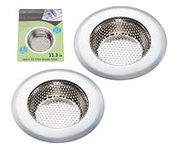 Fengbao Crépine d’évier de cuisine en acier inoxydable avec rebord pour évier de cuisine Taille L 4,45 cm de diamètre