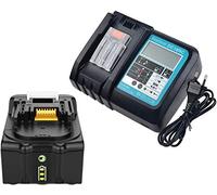 FengBP® Batterie de rechange au lithium pour Makita BL1840B BL1830B BL1850B BL1815N 194205-3,194309-1,194204-5,196399-0,196673-6, LXT-400 18V 4.0Ah avec indicateur et chargeur DC18RA DC18RC DC18RD 3A