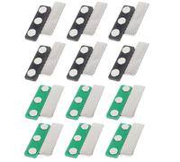 FENGCHUANG 12 Paires Aimants de Rideau Magnétique, Accessoire de Store Occultant, Nominatifs Aimantés Autocollants en Métal avec Aimant à 3 Points pour Porte-Badge, Étiquetage et Moustiquaire