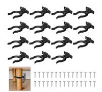 FENGCHUANG 15 Pièces Clips Plinthe Cuisine Fixation Plinthe avec 30 Vis Clips de Meubles Fixation Attache Support de Salle de Bain pour Pieds de Cuisine de 31 mm