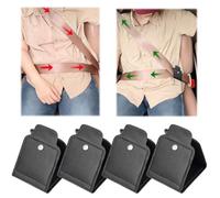 FENGCHUANG 2 Pièces Ajusteur de Ceinture de Sécurité pour Voiture, Clips en Cuir PU Premium pour Ceintures de Sécurité Dans les Camions, les et Diverses Voitures (Type de Bouton)