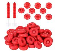 FENGCHUANG 20 Pièces Ensemble de Bouchons de Buses de Calfeutrage, Embout Cartouche Silicone, Rouge Buse de Calfeutrage de Rechange, Bouchons de Calfeutrage Outil d'Étanchéité