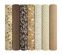 FENGCHUANG 7 Pièces Carrés de Tissu en Coton, 50 x 50 cm Patchwork coton Tissu DIY Fait à la main en tissu à coudre Quilting pour Bricolage, Matelassage