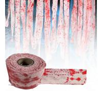 FENGCHUANG Gaze Sanglante d'halloween 8×1000cm Tissu d'halloween Effrayant Halloween Decoration Accessoires de Cosplay Rideau de Porte Halloween pour Rideaux de Porte, Escaliers, Jardins