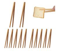 FENGCHUANG Pince en Bambou 10 Pcs Pince à Pain en Bois Pince de Cuisine Pour La Cuisson, Utilisée Pour La Cuisson, Le Pain, Le Thé Aux Fruits et Les Cornichons, Réutilisable