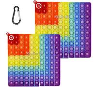 FENGCHUANG Push Bubbles Jouet 2-en-1 20x20 cm Jouets éducatifs de Multiplication et D'addition Couleurs Arc-en-Ciel Pop It Fidget Toys Convient à l'éducation, à l'Autisme ou Aux Personnes Stressées