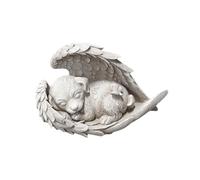 FENGCHUANG Statue Pierre Commémorative pour Animaux 11.5 x 8 cm, Décoration Jardin Exterieur, Résine Decoration Jardin, pour Honorer Un Animal Chéri (Chien)