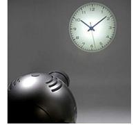 FENGCLOCK LED Sphérique Mur Horloge de Projection, Rome Numérique/Arabe Numérique, Diamètre de Projection 2 Mètres, Black Arabic Numerals