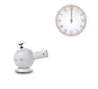 FENGCLOCK LED Sphérique Mur Projection Horloge, Rome Numérique/Arabe Numérique Projection Horloges, Diamètre de Projection 2 Mètres,White