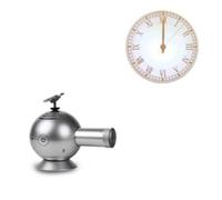 FENGCLOCK LED Sphérique Mur Projection Horloge, Rome Numérique/Arabe Numérique Projection Horloges, Diamètre de Projection 2 Mètres,Silver