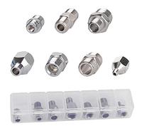Fengda Airbrush adapter Ensemble d'adaptateurs pour tube 7PCS Bouchon fileté pour aérographe pour connecter l'aérographe et le compresseur d'air avec une boîte transparente