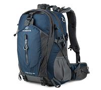 FENGDONG Sac à dos imperméable léger 40 L pour randonnée, camping, voyage pour homme et femme, bleu, 40L US