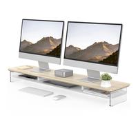 Fenge Réhausseur d'Écran d'Ordinateur,Support d'Ordinateur,Moniteurs,TV,PC,Imprimante-Charge de 45kg 108 x23,5x12cm Chêne