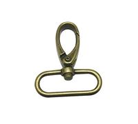 Fenggtonqii Anneau ovale en bronze de 3,8 cm de diamètre intérieur avec fermoir mousqueton pivotant, bronze, 1.5"