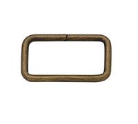 Fenggtonqii Lot de 20 boucles rectangulaires en métal non soudées 3,8 x 2 cm Bronze
