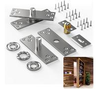 Fenghome Charnière pivotante, rotation réglable à 360 degrés, 136,1 kg, charnières de porte cachées en acier inoxydable avec loquet à billes pour portes secrètes en bois/bibliothèque