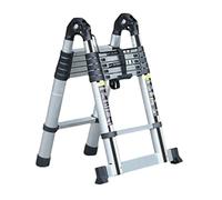 FENGJISUN Échelle Multifonctions Échelles Télescopiques A-Frame Échelle Pliante en Aluminium Portable Accueil Intérieur Extérieur Escabeaux Petit Espace pour Intérieur Extérieur(24FT)