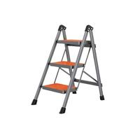 FENGJISUN Échelle Multifonctions Escabeau Pliant Domestique pour Échelles À Trois Marches Antidérapantes Épaisses Mobiles D'intérieur pour Intérieur Extérieur(Oranje)