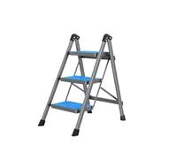 FENGJISUN Échelle Multifonctions Escabeau Pliant Domestique pour Échelles À Trois Marches Antidérapantes Épaisses Mobiles D'intérieur pour Intérieur Extérieur(Blue)