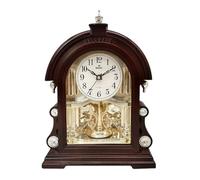 FENGJISUN Horloge A Poser Horloge Bureau Horloge De Table en Bois, Horloge De Cheminée À Pendule Tournante, Horloge De Bureau for Salon, Décoration De La Maison Horloge A Poser pour Chambre