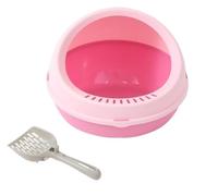 FENGJISUN Litiere pour Chat Bac Litiere pour Chat Bac À Litière Ouvert pour Chat avec Côté Haut, Bac À Litière pour Chats, Litière Amovible Semi-fermée pour Chatons Bac Litiere Chat(Rosa)