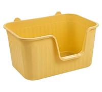 FENGJISUN Litiere pour Chat Bac Litiere pour Chat Bac À Litière pour Animaux De Compagnie À Dessus Ouvert, Anti-éclaboussures, Bac À Litière Durable pour Chats Bac Litiere Chat(Yellow,64x46x36 cm)