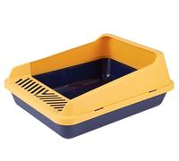 FENGJISUN Litiere pour Chat Bac Litiere pour Chat Bac À Litière pour Chat À Dessus Ouvert, Bac À Litière pour Chat À Bords Hauts Robuste Et Facile À Nettoyer Bac Litiere Chat(Purple,S)