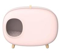 FENGJISUN Litiere pour Chat Bac Litiere pour Chat Bac À Litière pour Chat, Conception Fermée, Facile À Nettoyer, Assemblage Facile Et Grand Espace Bac Litiere Chat(Rosa)