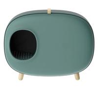 FENGJISUN Litiere pour Chat Bac Litiere pour Chat Bac À Litière pour Chat, Conception Fermée, Facile À Nettoyer, Assemblage Facile Et Grand Espace Bac Litiere Chat(Grün)