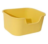 FENGJISUN Litiere pour Chat Bac Litiere pour Chat Bassin Portatif pour Animaux De Compagnie, Bac À Litière pour Chaton Anti-éclaboussures pour Petits Animaux De Compagnie Bac Litiere Chat(Yellow)