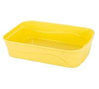 FENGJISUN Litiere pour Chat Bac Litiere pour Chat Prévenir Les Fuites De Sable, Bac À Litière Ouvert, Bac À Litière pour Chat Ouvert, Bac À Litière pour Chat pour Lapin Minou Bac Litiere Chat(Yellow)