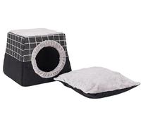 FENGJISUN Lits pour Chats Chiens Geteawily Cat Sleeping Bag, Soft Shelter Self Warming Washable Plush, Bed Keep Warm Fleece Cotton Inside for Autumn Winter Cats Kitten Dogs pour I'hiver Intérieur(A)