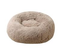 FENGJISUN Lits pour Chats Chiens Small Calming Donut Cat Dog Bed Anti-Anxiety Washable Round Cozy Soft Fluffy Faux Fur Pillow Cuddler pour I'hiver Intérieur(B,60 * 60cm)